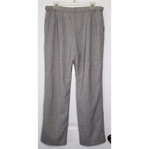 Pendleton Virgin Wool Dress Pants Womens 12 Petite Gray Wide Leg Lined Trousers - Picture 5 of 15